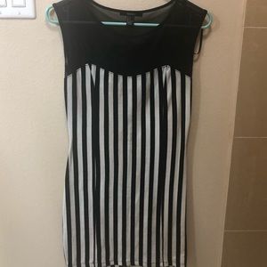 Forever 21 black and white bodycon dress